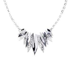 Contemporary Silver Necklace Thistle Summer