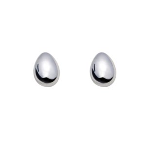 Contemporary Silver Studs Polished Pebble