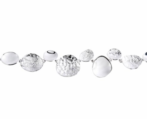 Contemporary Silver Bracelet Stepping Stone